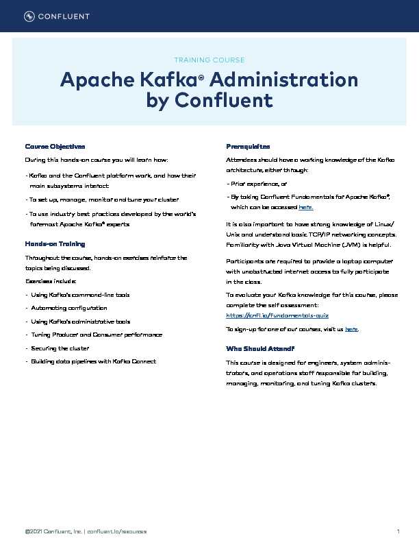 [PDF] Apache Kafka® Administration by Confluent