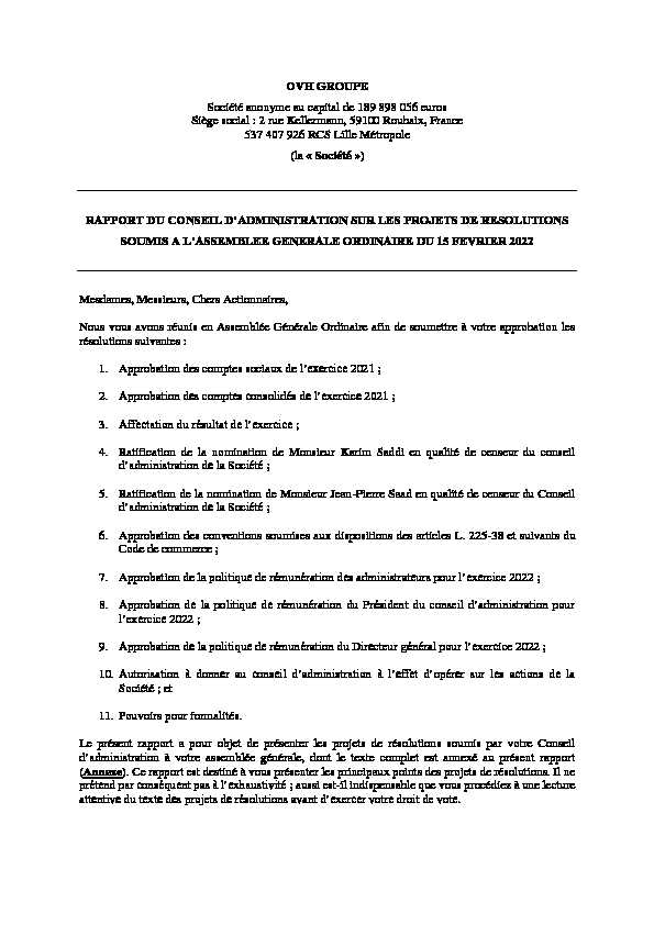 [PDF] OVH GROUPE Société anonyme au capital de 189 898 056 euros