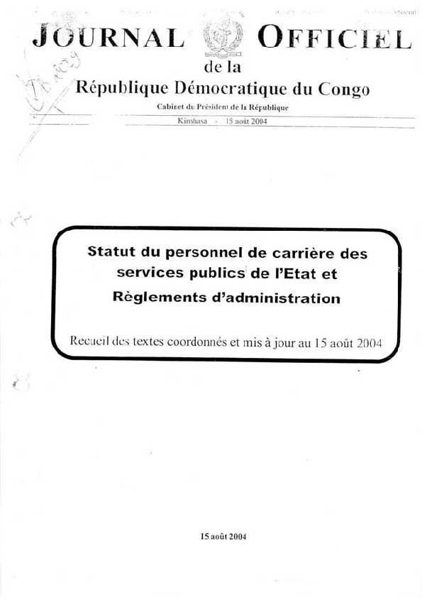 [PDF] Statut du personnel de carrière des services publics de lEtat et