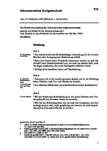 [PDF] Schweizerisches Zivilgesetzbuch 210 - datafedlexch