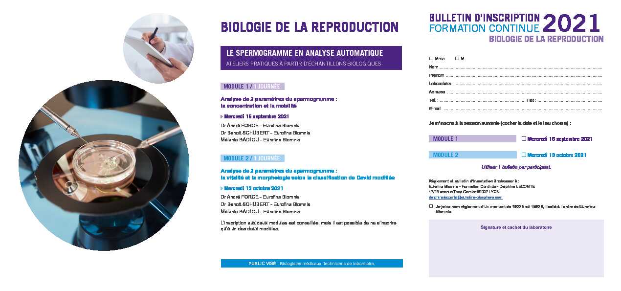 [PDF] BIOLOGIE DE LA REPRODUCTION