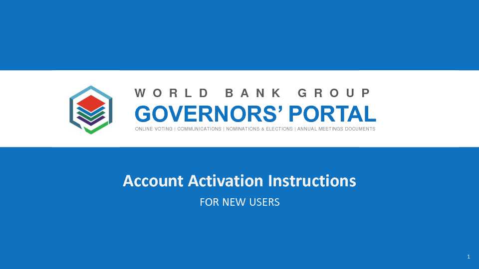 Account Activation Instructions