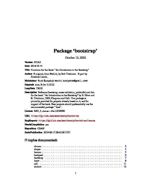 Package bootstrap