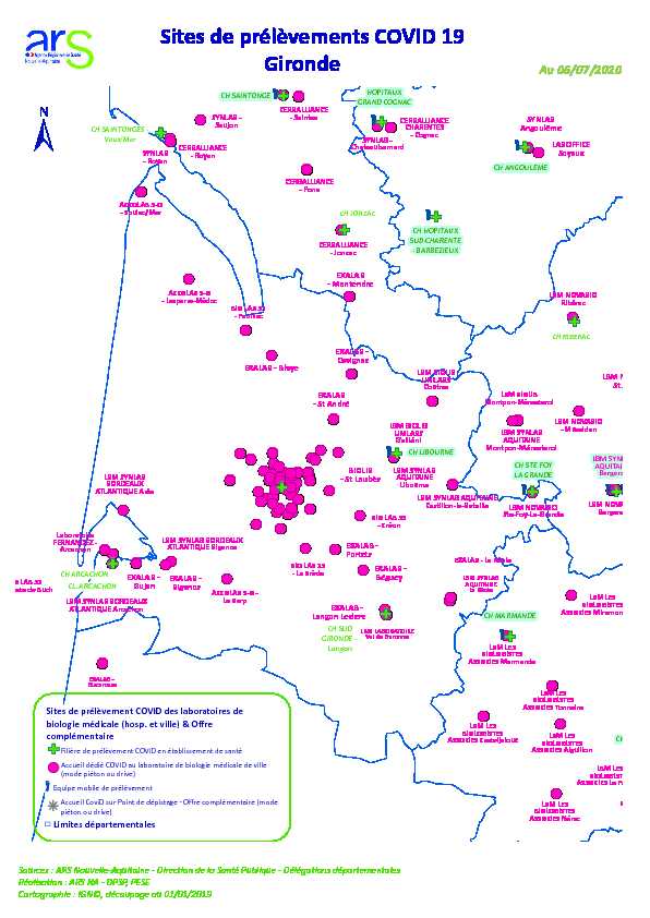 [PDF] Gironde Sites de prélèvements COVID 19 - ARS Nouvelle-Aquitaine