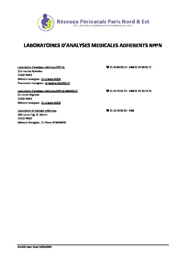 [PDF] Laboratoire danalyses médicales