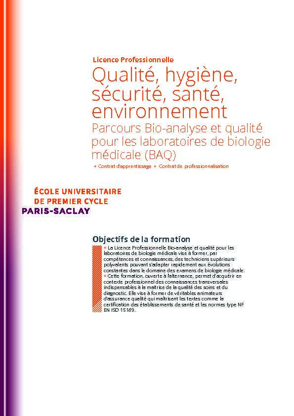 [PDF] Qualité hygiène sécurité santé environnement