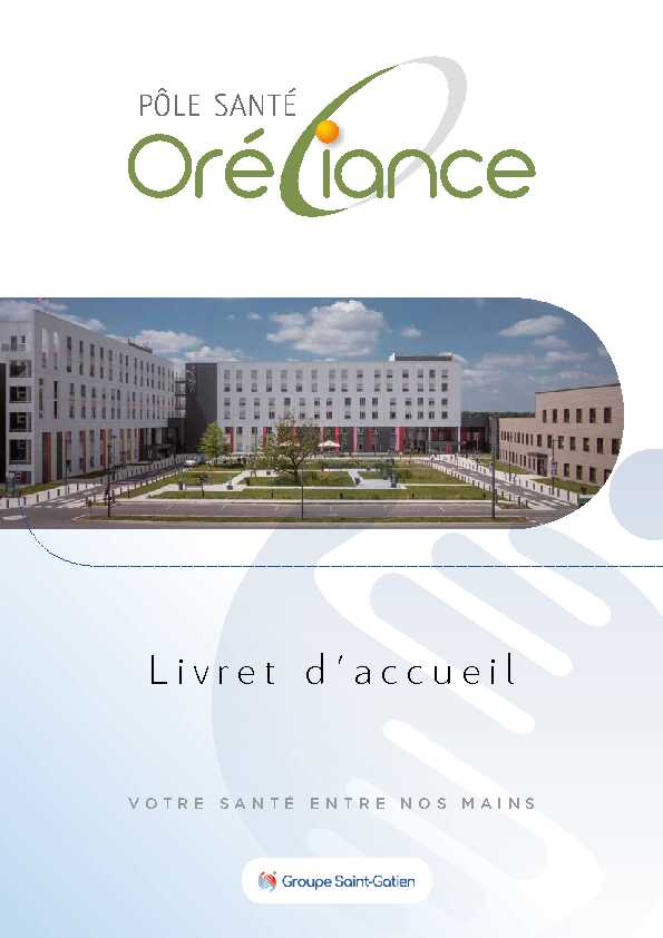 [PDF] Livret daccueil - Pôle santé Oréliance