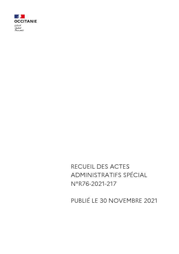 [PDF] RECUEIL DES ACTES ADMINISTRATIFS SPÉCIAL N°R76-2021