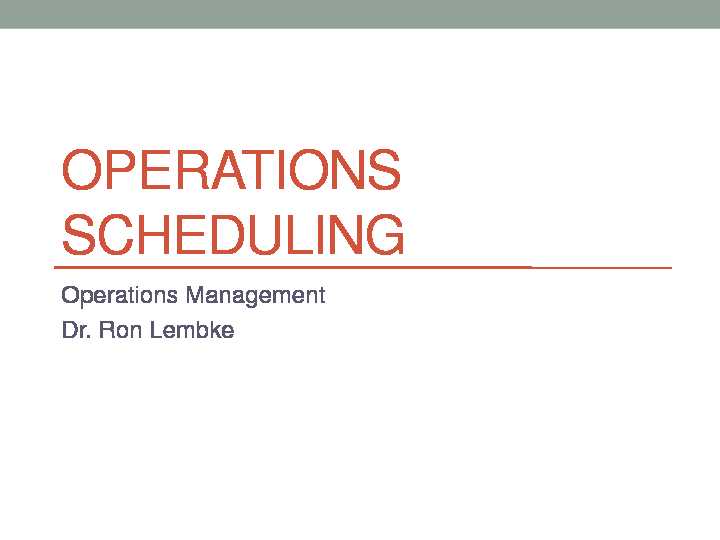 [PDF] Chapter 12: Aggregate Scheduling
