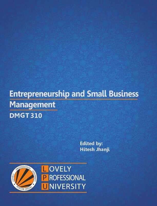 [PDF] entrepreneurship and small business management