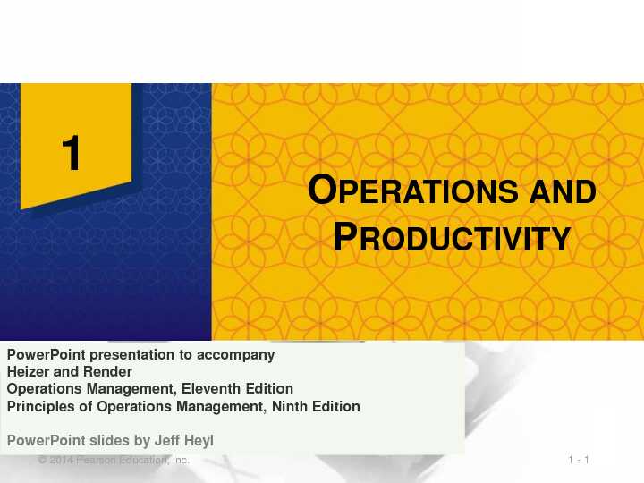[PDF] operations and productivity