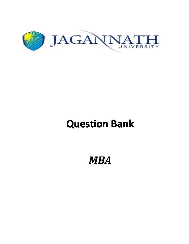 [PDF] Question Bank MBA - Jagannath University