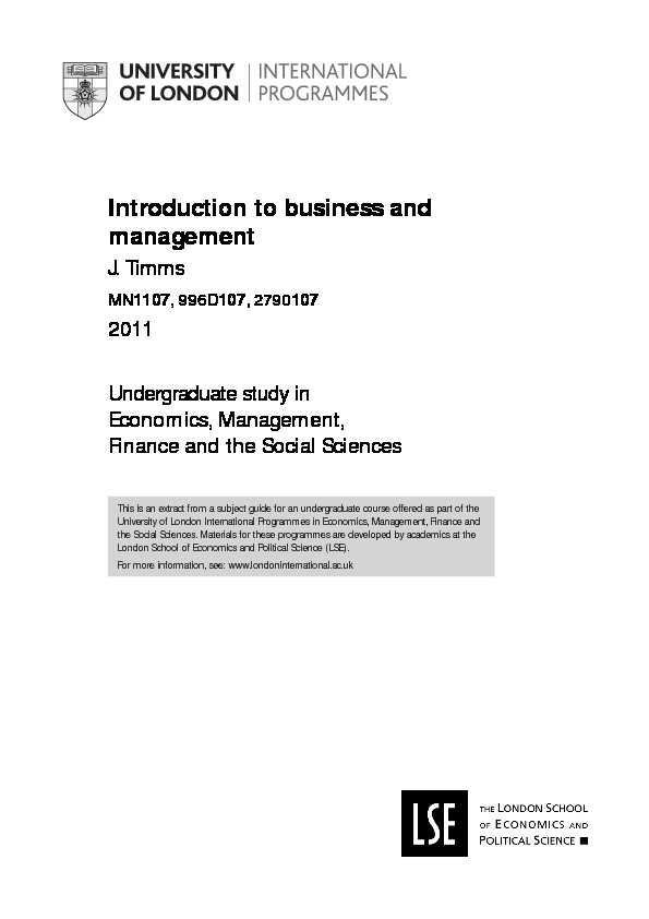 [PDF] Introduction to business and management