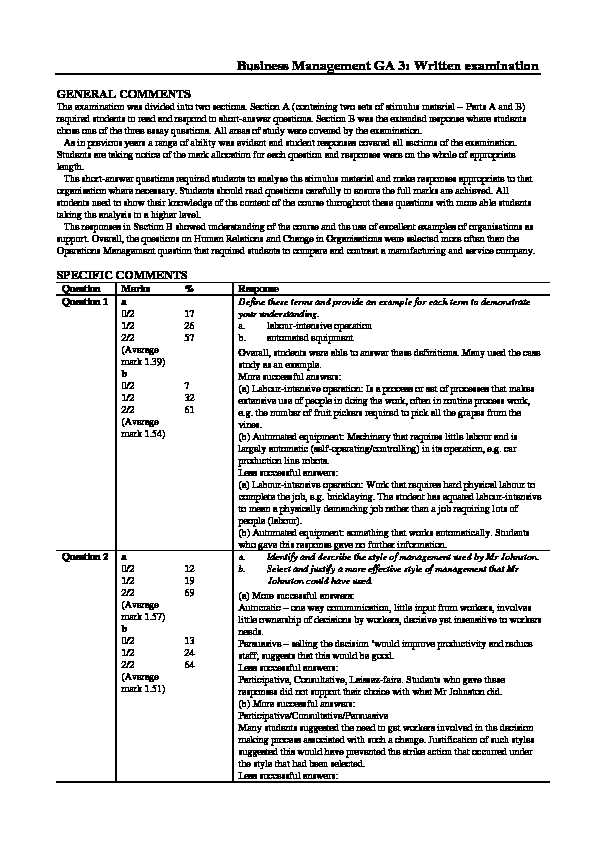 [PDF] Business Management GA 3: Written examination - VCAA