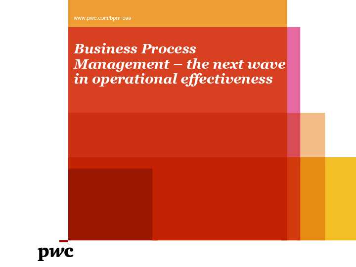 [PDF] Business Process Management – the next wave in operational