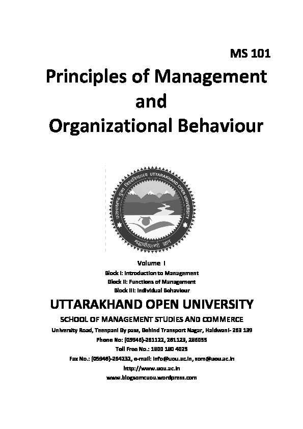 [PDF] Principles of Management and Organizational Behaviour