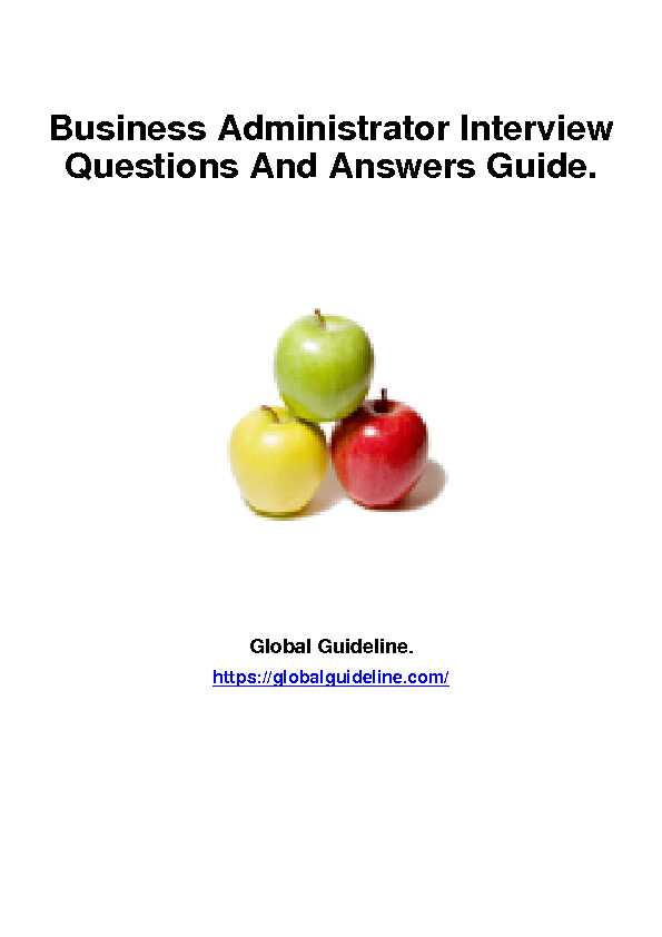 [PDF] Business Administrator Interview Questions And Answers Guide