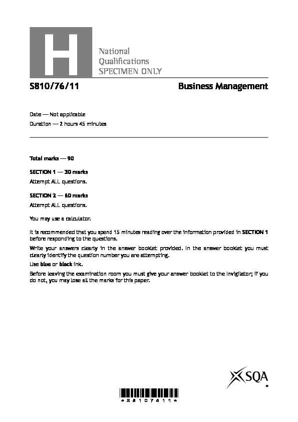 [PDF] S810/76/11 Business Management - SQA