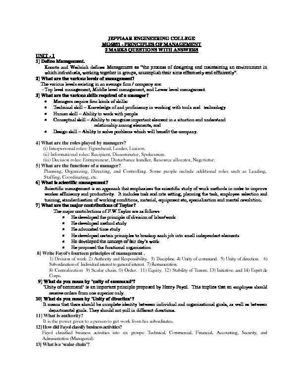 [PDF] jeppiaar engineering college mg6851 - principles of management