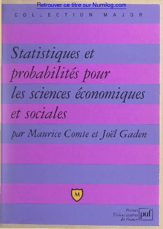 Statistiques et probabilités pour les sciences économiques et sociales