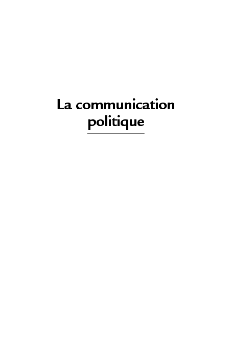 La communication politique