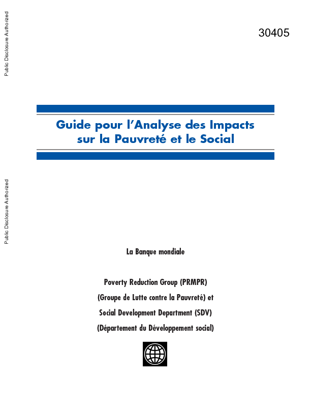 Guide pour lAnalyse des Impacts sur la Pauvreté et le Social