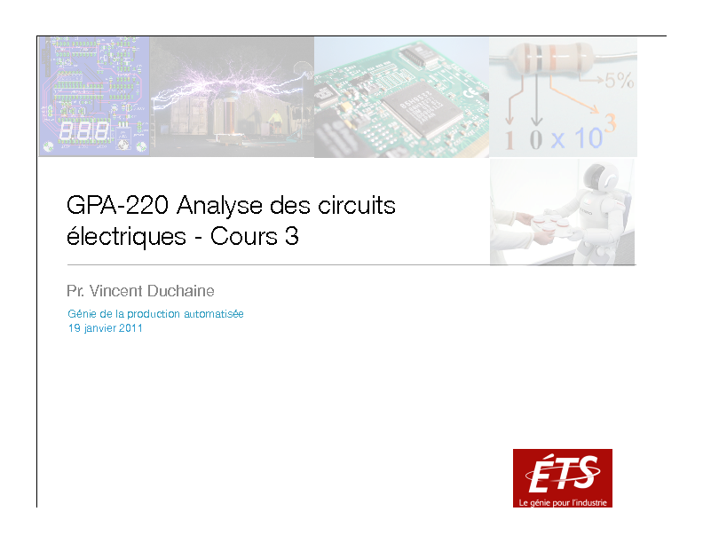 GPA-220 Analyse des circuits électriques