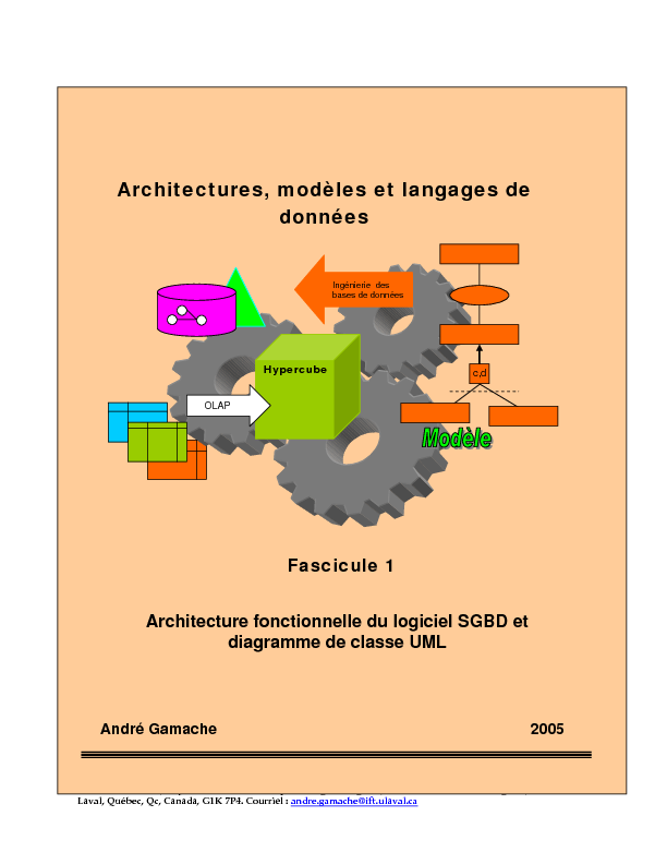 Architectures modèles et langages de données
