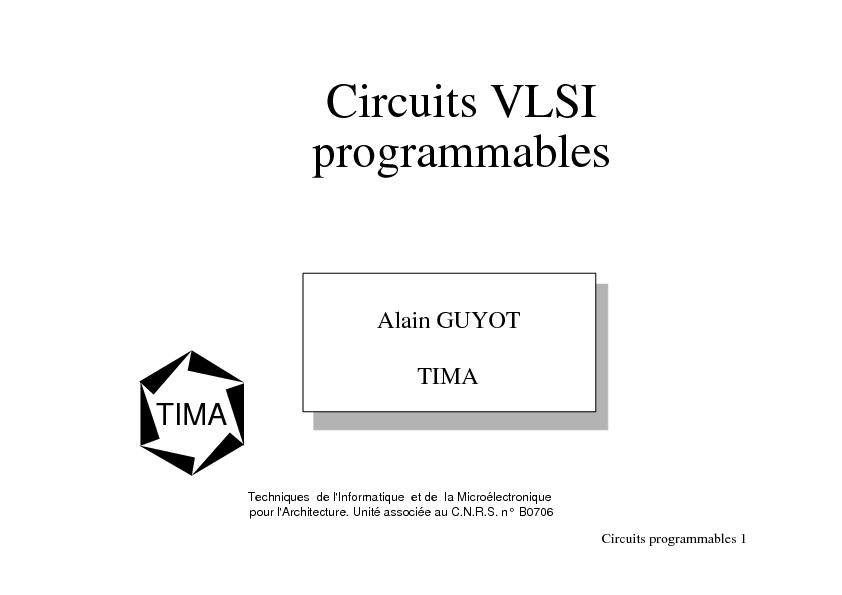 Circuits VLSI programmables