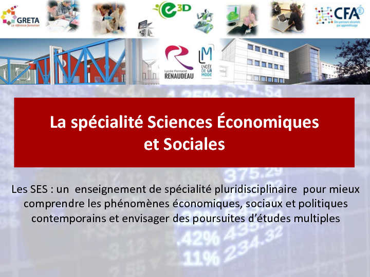 La spécialité Sciences Économiques et Sociales