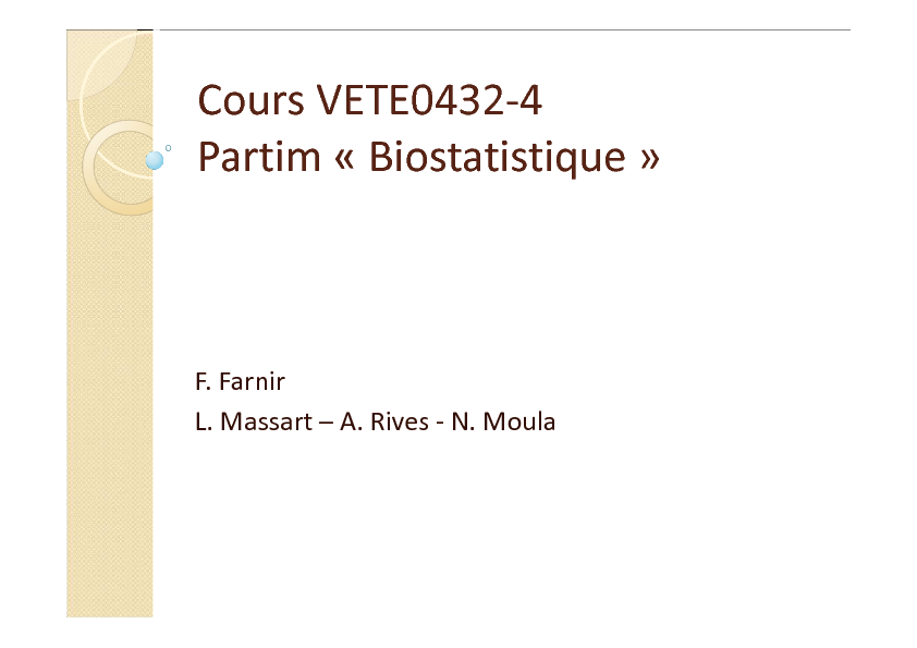 Cours VETE0432-4 Partim