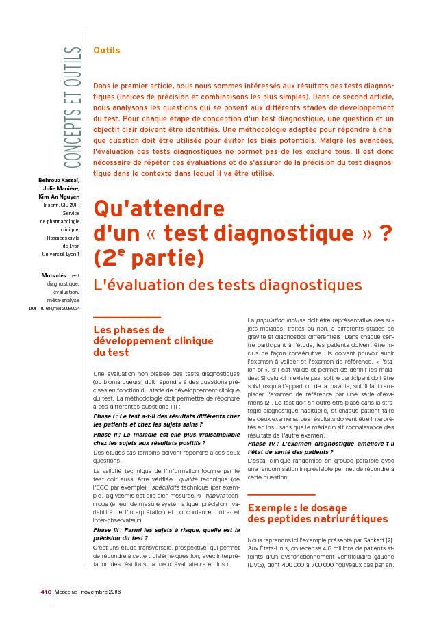 test diagnostique