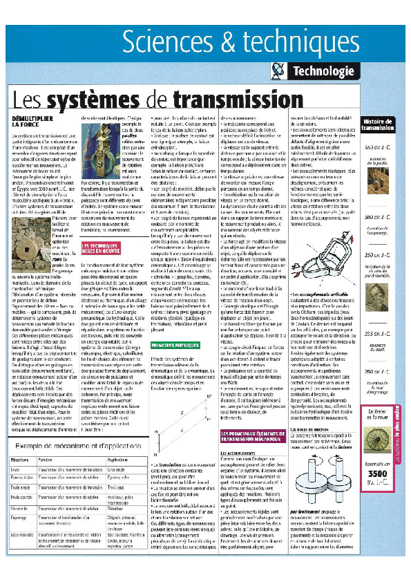 Systemes de transmission