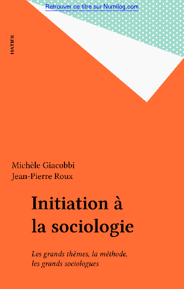 INITIATION A LA SOCIOLOGIE