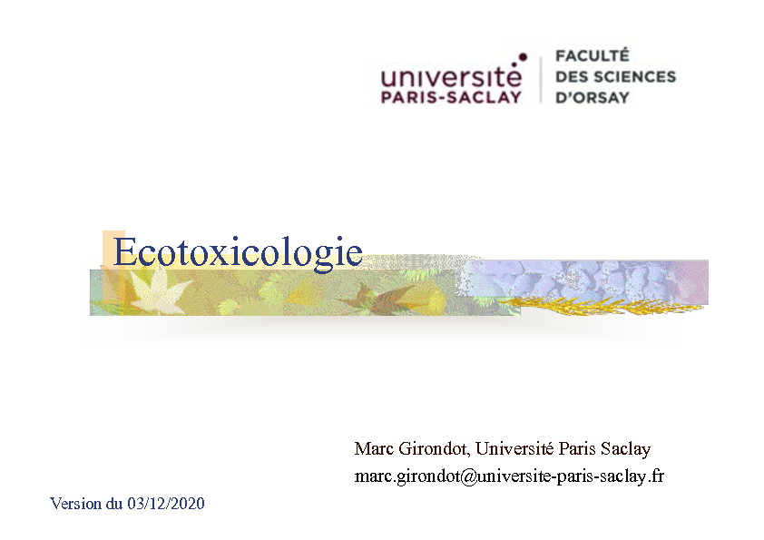 Ecotoxicologie